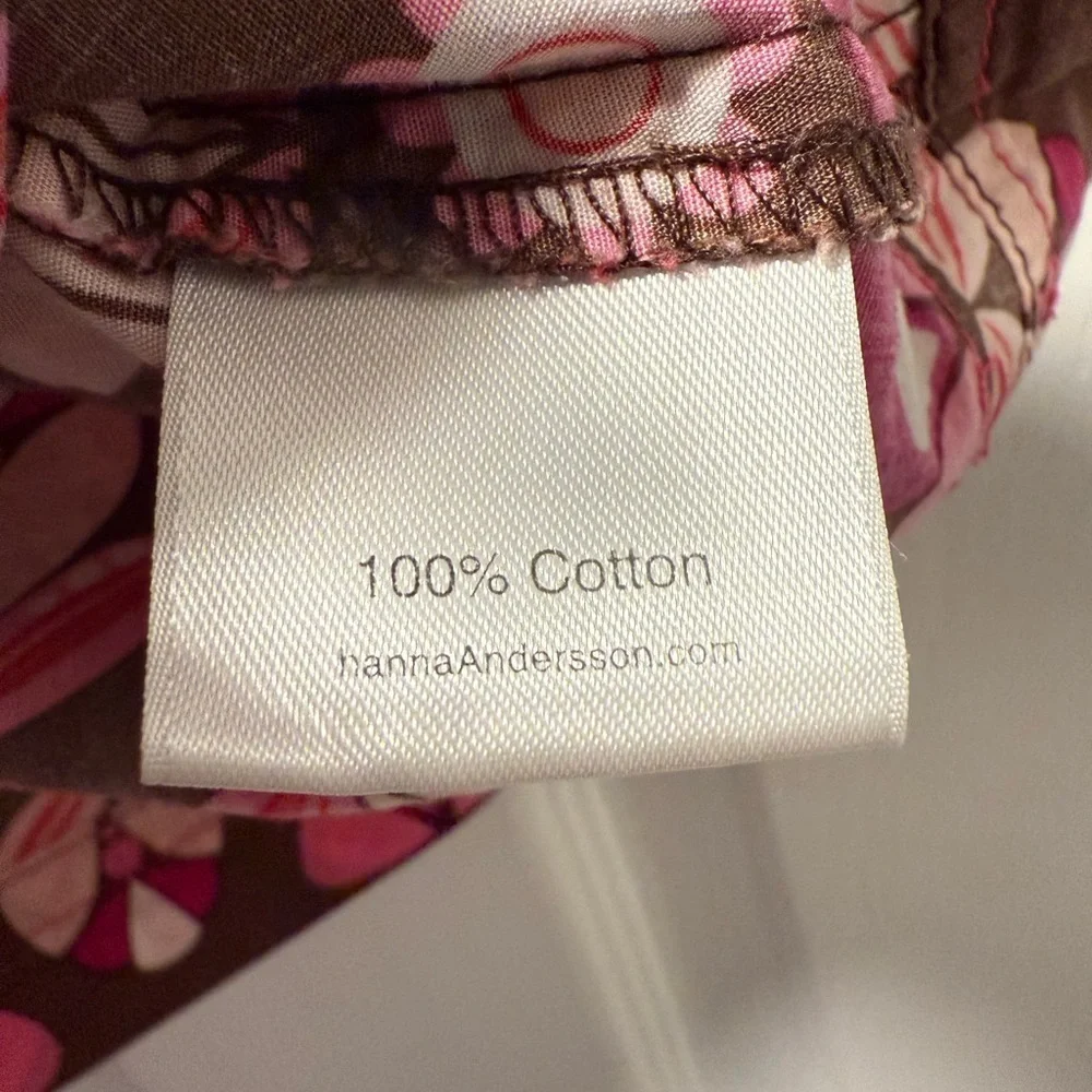 Hanna Andersson Floral Sleeveless Pillowcase Dress Girls Size 100 (4)
